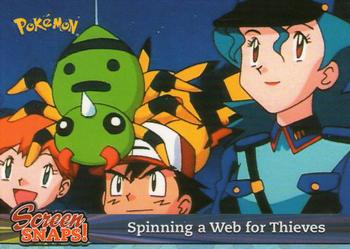2001 Topps Pokemon Johto (UK) #SNAP15 Spinning a Web for Thieves Front